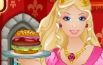 باربي في مطعم همبرغر لعبة